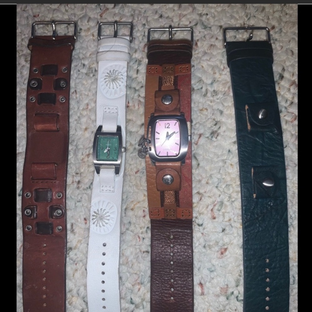 Fossil belt watch set